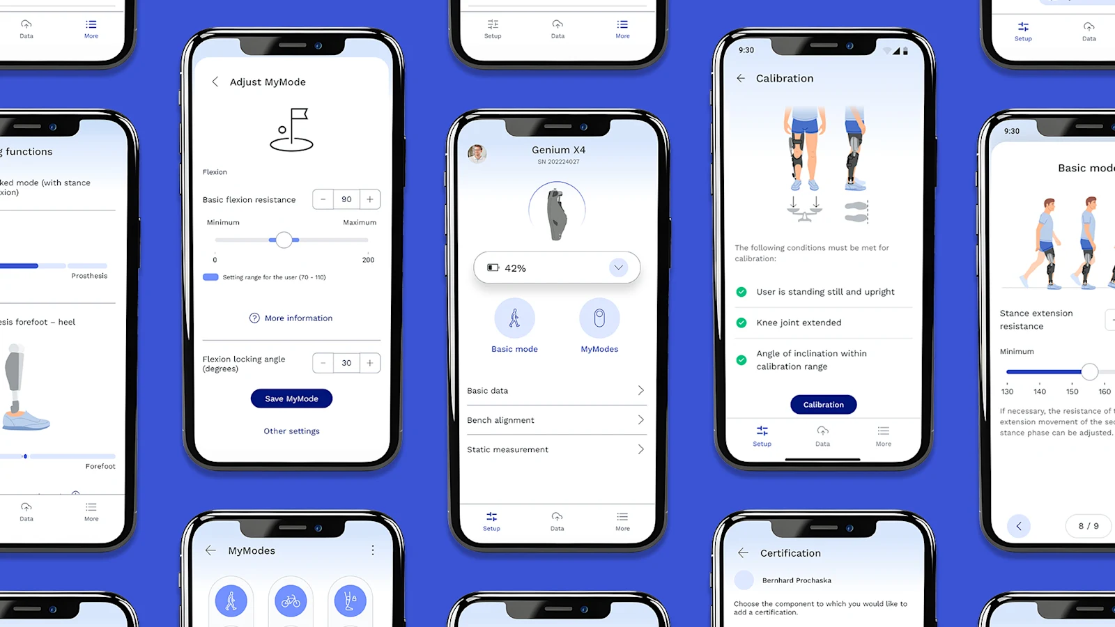 Приложението connectgo.pro, използвано на таблет по време на изпробване