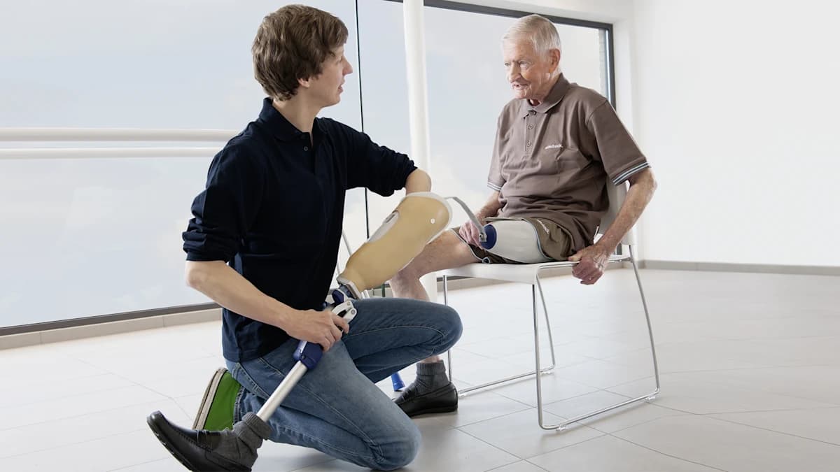 Patient receives an initial prosthetic fitting