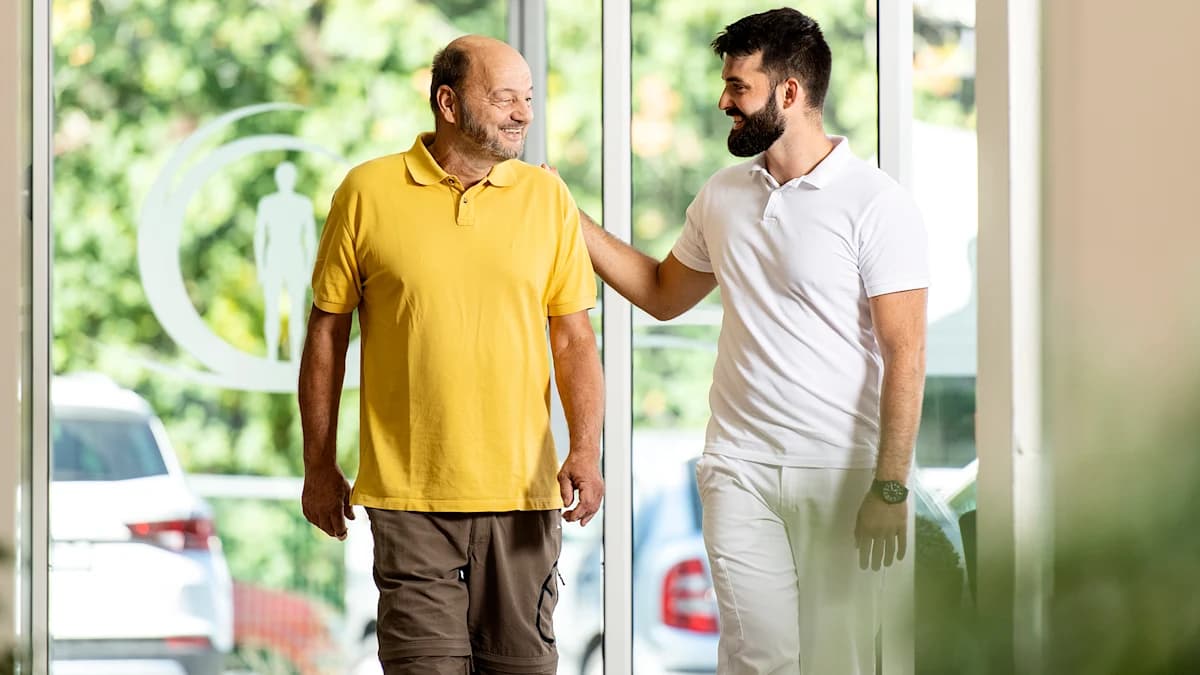 Patient enters a prosthetic care centre