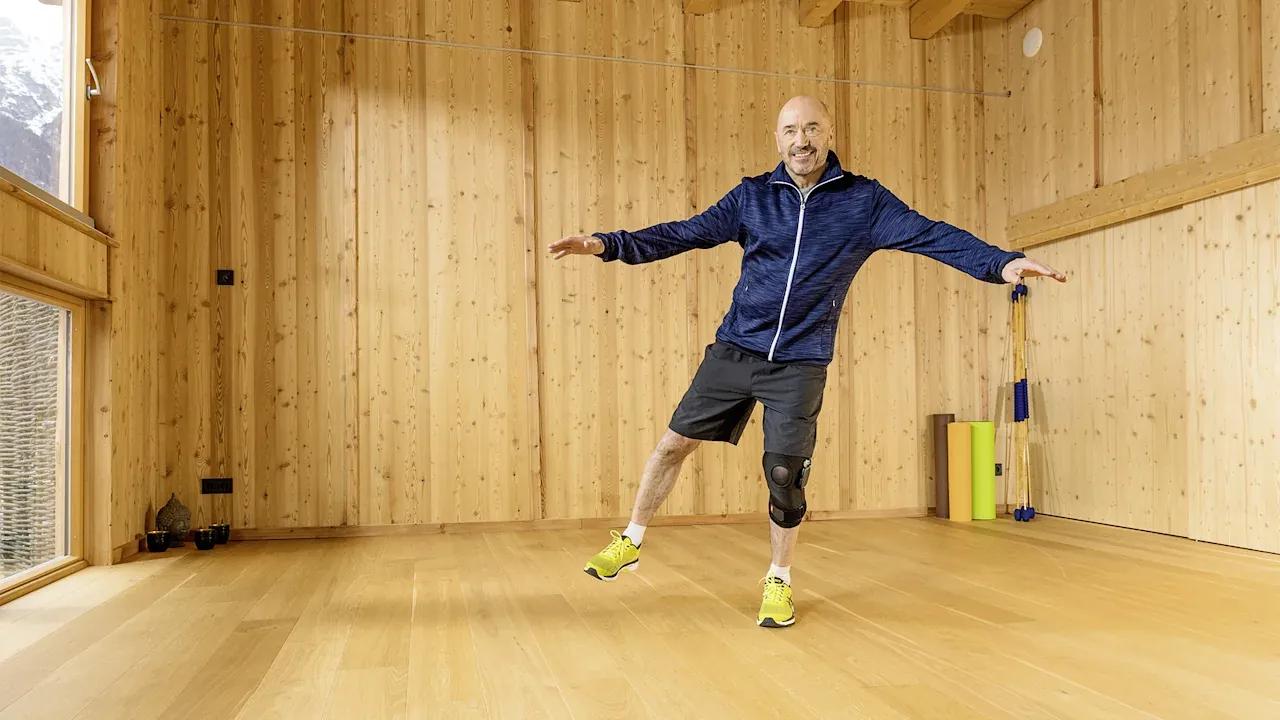 Agilium Move: Christian Neureuther demonstrates balance exercises for osteoarthritis of the knee